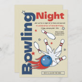 Uitnodiging voor Bowling Night (Voorkant / Achterkant)
