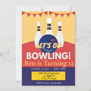 Uitnodiging voor Bowling Party
