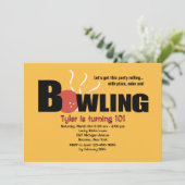 Uitnodiging voor Bowling Party (Staand voorkant)
