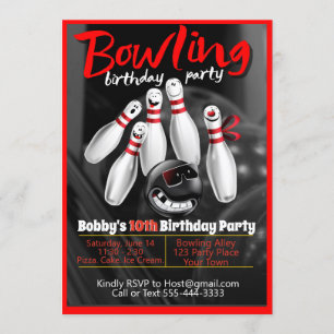 Uitnodiging voor Bowling Party