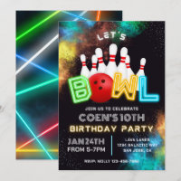 Uitnodiging voor Bowling Party | Bowling-uitnodigi