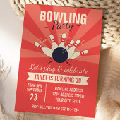 Uitnodiging voor Bowling-verjaardag
