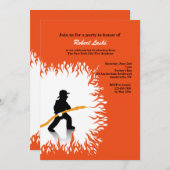 Uitnodiging voor brandweerman (Voorkant / Achterkant)