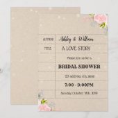 Uitnodiging voor Bridal drukapparaat voor biblioth (Voorkant / Achterkant)