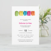 Uitnodiging voor Bridal van Bright Macaron (Staand voorkant)