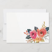 Uitnodiging voor Bright Floral Graduation party (Achterkant)