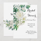 UITNODIGING VOOR BRUIDS-BABYSHOWER MET GROEN (Voorkant / Achterkant)