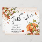 Uitnodiging voor bruidsbaby herfst bruiloft (Voorkant / Achterkant)