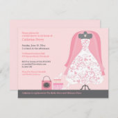 Uitnodiging voor bruidsdouche Flat Kaart Invitatio (Voorkant / Achterkant)