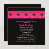 Uitnodiging voor bruidsdouche - Gerbera Daisy (Voorkant / Achterkant)