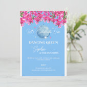 Uitnodiging voor bruidsfeest Dancing Queen (Staand voorkant)