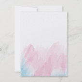 Uitnodiging voor bruidsfeest in pastel waterverf (Achterkant)