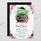 Uitnodiging voor Bruidsfeestje met Thema Heksen en (Voorkant / Achterkant)