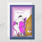 uitnodiging voor bruidsmeisjeslunch (Voorkant / Achterkant)