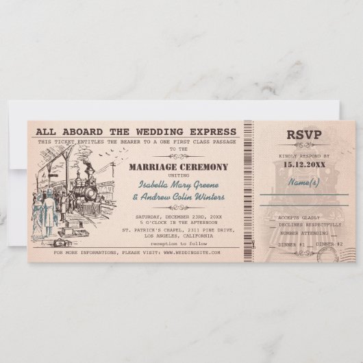 Uitnodiging voor bruiloft (Voorkant)