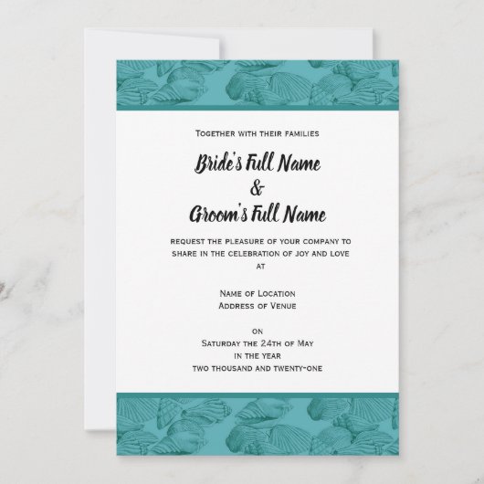  uitnodiging voor bruiloft (Voorkant)