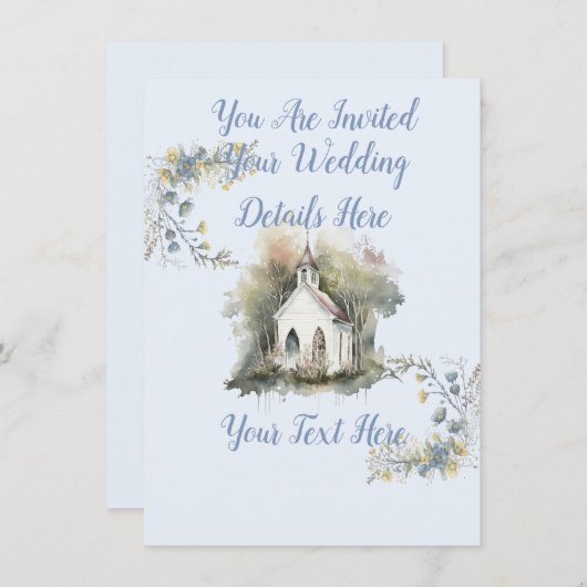 Uitnodiging voor bruiloft (Voorkant / Achterkant)