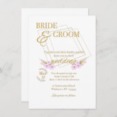  uitnodiging voor bruiloft (Voorkant / Achterkant)