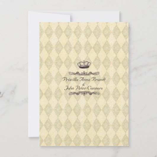 Uitnodiging voor bruiloft "Alice in Wonderland" 4x (Achterkant)