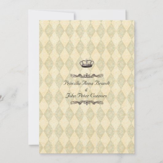 Uitnodiging voor bruiloft "Alice in Wonderland" 5x (Achterkant)