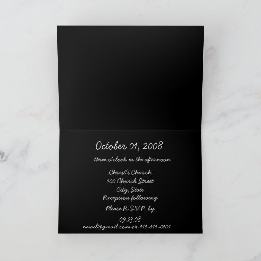 Uitnodiging voor bruiloft Deep Rasberry Calla Lill (Binnen)