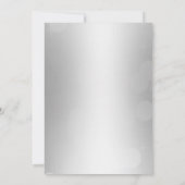 Uitnodiging voor bruiloft Elegant Silver Faux Glit (Achterkant)