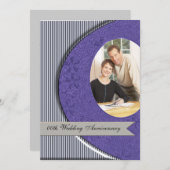 Uitnodiging voor bruiloft Jubileum (Voorkant / Achterkant)