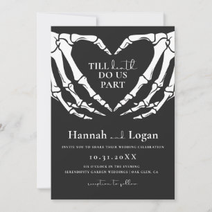 Uitnodiging voor bruiloft met halloween, Gothic We