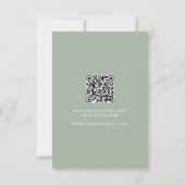 Uitnodiging voor bruiloft met QR Code Unique Flora (Achterkant)