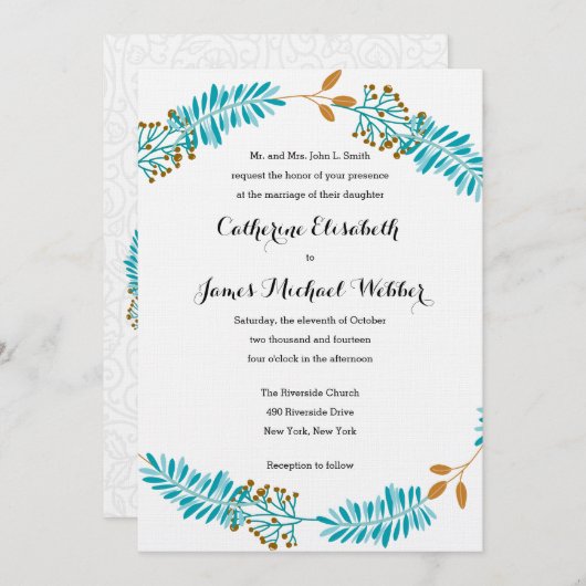 Uitnodiging voor bruiloft ontvangen door ouders va (Voorkant / Achterkant)