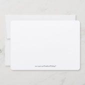 Uitnodiging voor bruiloft op touringcar-strand (Achterkant)