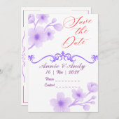 Uitnodiging voor bruiloft - Perfecte belofte (Voorkant / Achterkant)