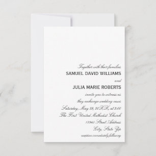 Uitnodiging voor bruiloft Simple Elegance 3x5