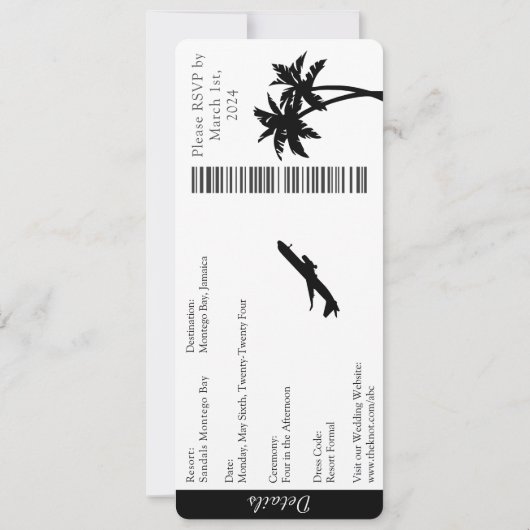 Uitnodiging voor bruiloft - Uitnodiging voor insta (Achterkant)