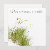 Uitnodiging voor bruiloft van Beachside (Voorkant / Achterkant)