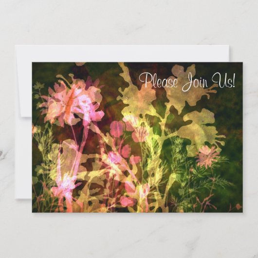 Uitnodiging voor bruiloft van Bright Floral (Voorkant)