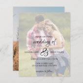 Uitnodiging voor bruiloft van foto's (Voorkant / Achterkant)