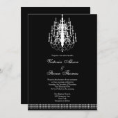 Uitnodiging voor bruiloft van handelier (Voorkant / Achterkant)