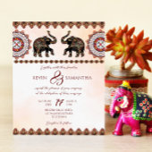 uitnodiging voor bruiloft van Indiase olifantenbu