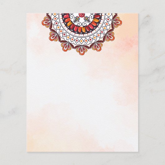 uitnodiging voor bruiloft van Indiase olifantenbu (Achterkant)