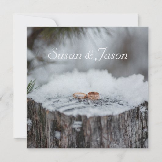 Uitnodiging voor bruiloft—Winterbruiloft (Voorkant)
