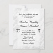 Uitnodiging voor bruiloften door de arts en de adv (Achterkant)