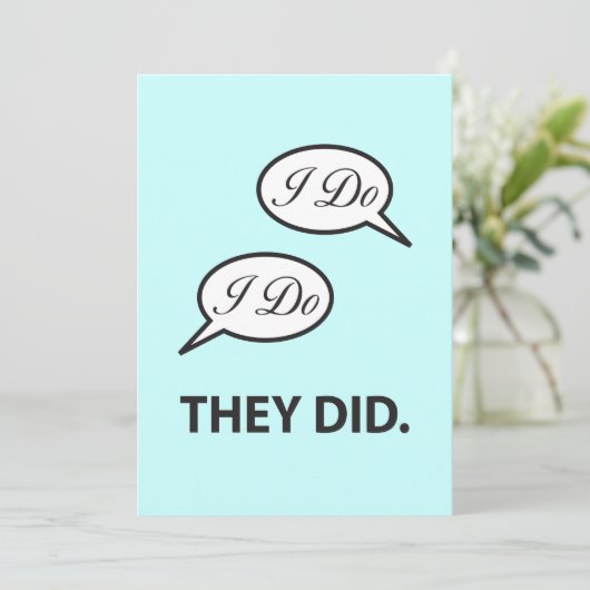 Uitnodiging voor bruiloftsfeest na de bruiloft I D (Staand voorkant)