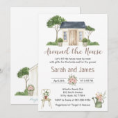 Uitnodiging voor Bruiloftsfeest Rond het Huis voor (Voorkant / Achterkant)