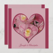 Uitnodiging voor bruiloftsreceptie -- Orchidee Har (Voorkant / Achterkant)