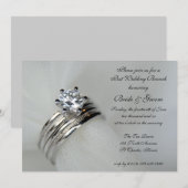 Uitnodiging voor bruiloftsring brunch na het huwel (Voorkant / Achterkant)