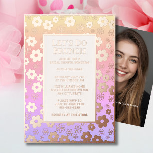 Uitnodiging voor Bruiloftsuitje Brunch Moderne Blo