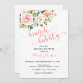 Uitnodiging voor Brunch & Bubble Bridal Shower (Voorkant / Achterkant)