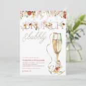 Uitnodiging voor Brunch & Bubble Bridal Shower (Staand voorkant)