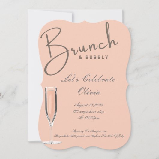 UITNODIGING VOOR BRUNCH EN BRUIDSSCHUIMBRULLIE (Voorkant)
